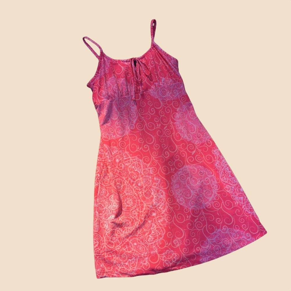 Women’s Bright Pink and White Floral Athletic Dress